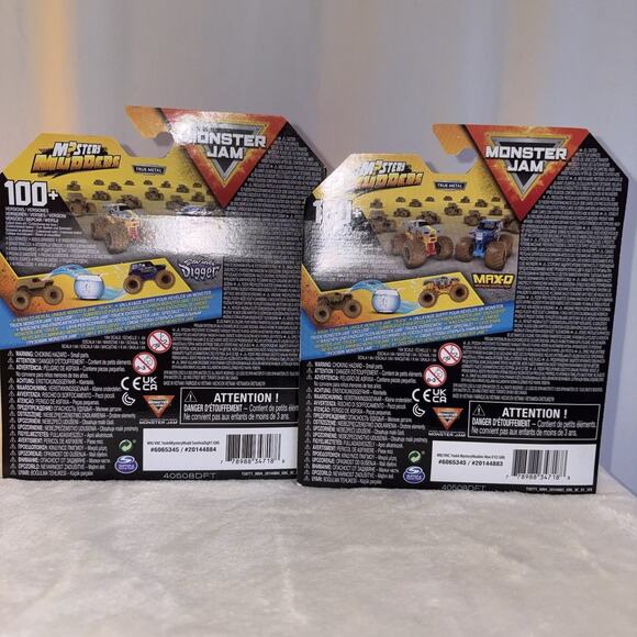 Monster Jam Truck Mystery Mudders SET OF 2 - MAX D and SonUva Digger 2024 NEW - Picture 5 of 5